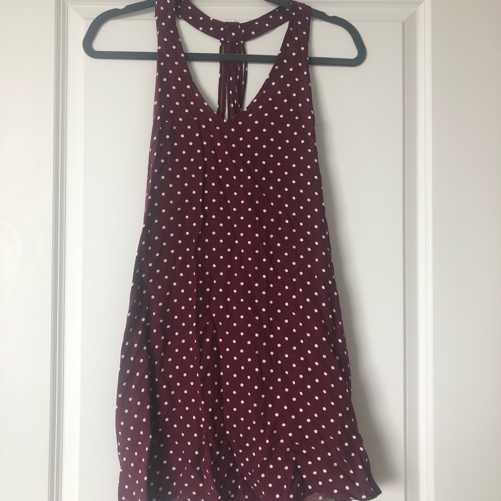 AMERICAN EAGLE POLKA DOT RACERBACK DRESS